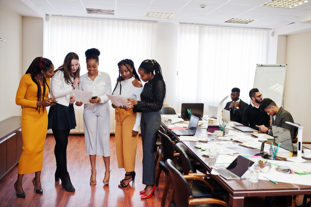 People at a different stage of a meeting