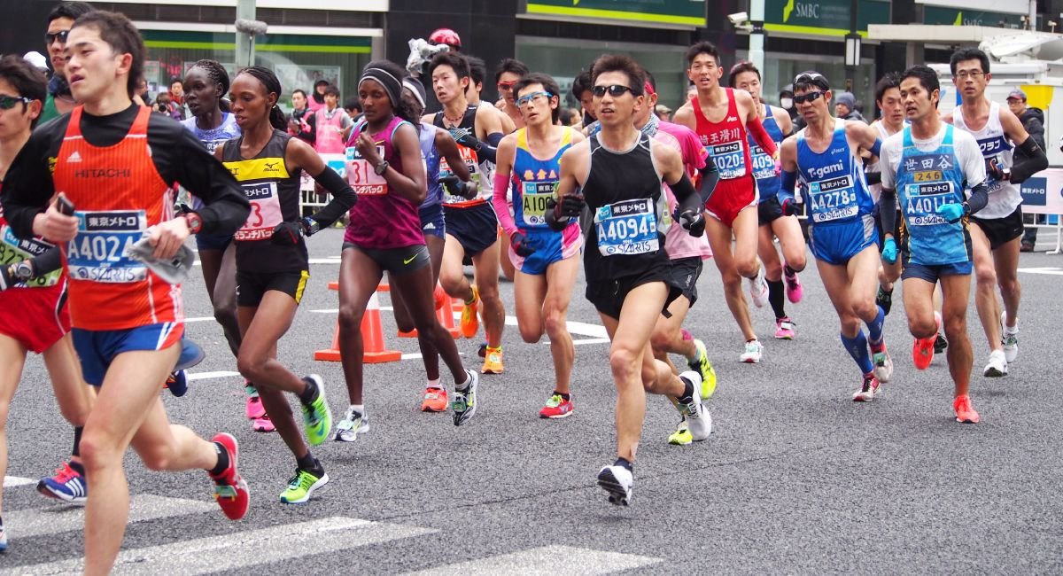 Runners in a marathon