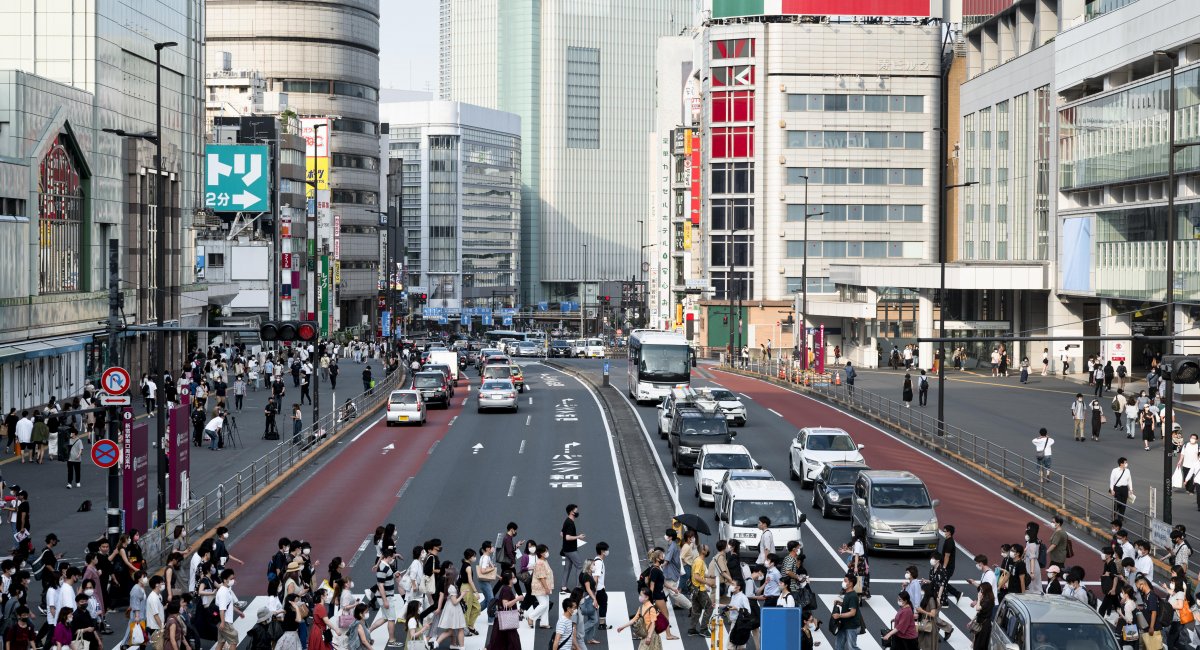 People walking in a city